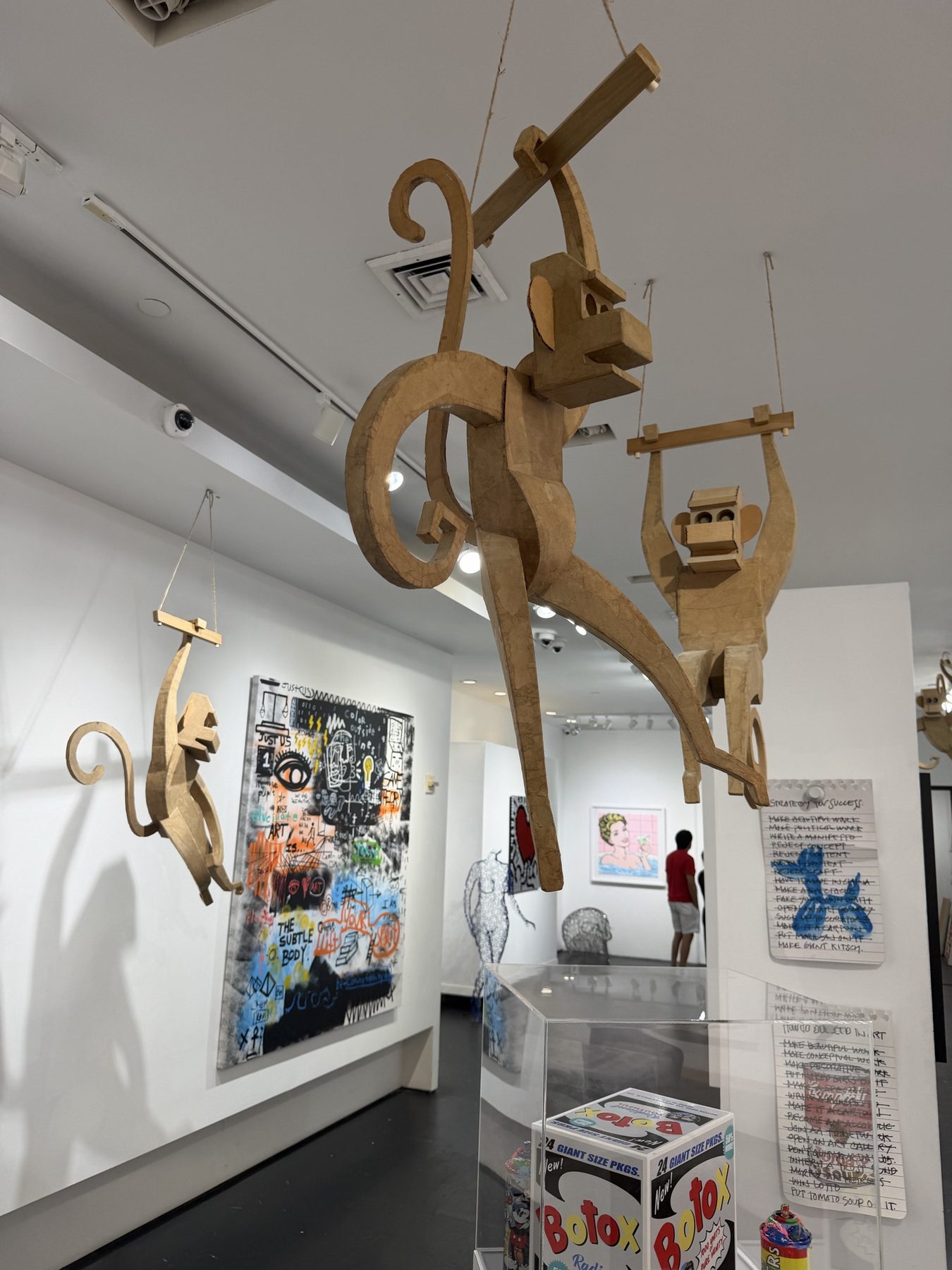 Installation view, 458 West Broadway, with James Grashow monkeys