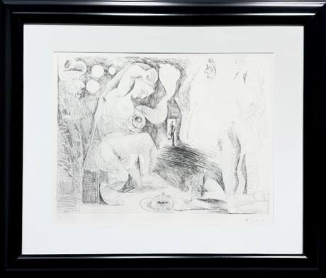 Pablo Picasso, La Maison Tellier Deux Filles Fantasmant Salome Dansant Son Amour pour la Tete de Saint Jean Baptiste