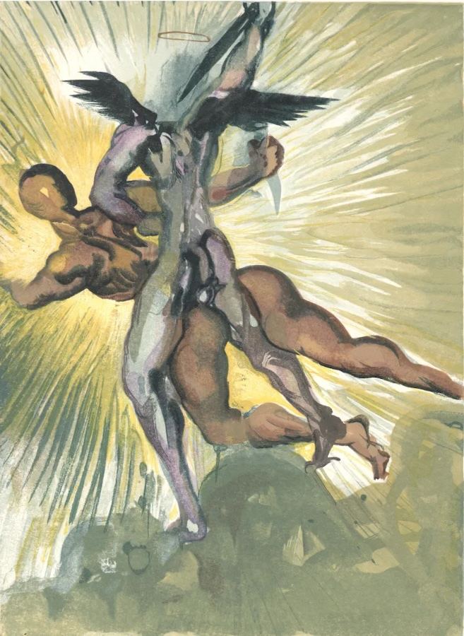 Salvador Dalí, Purgatory Canto 8: Guardian Angels of the Valley